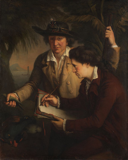 Olieverfschilderij door John Francis Rigaud van vader en zoon Forster