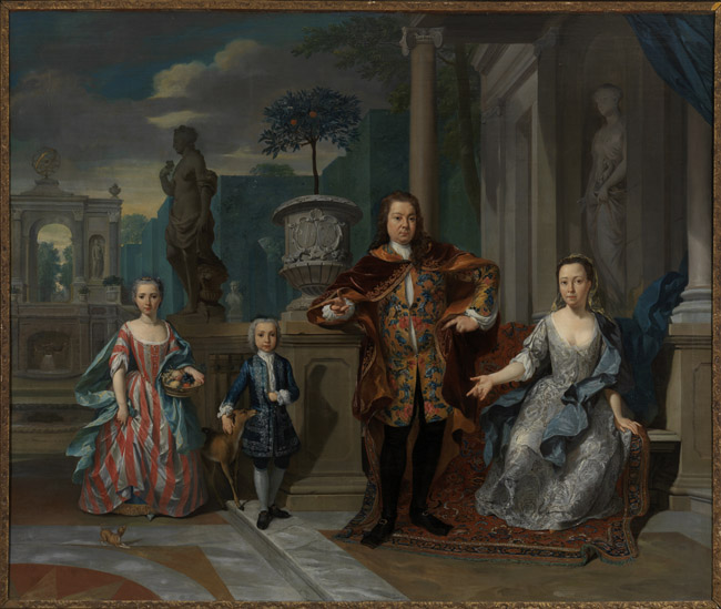 Portret van de familie Valckenier door Nicolaas Verkolje, ca. 1737 (foto Tom Haartsen)